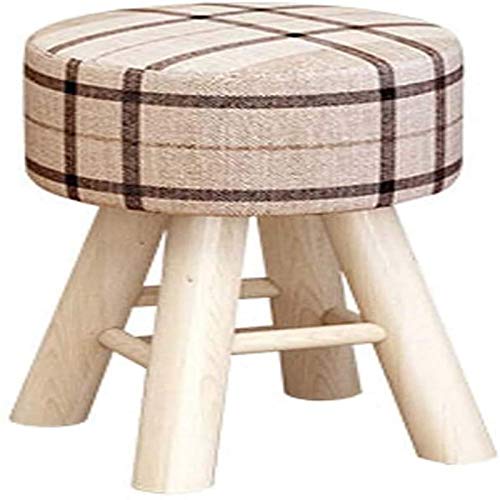 Pouf en Lin Doux pour Salon : Petit Tabouret de Détente - 2