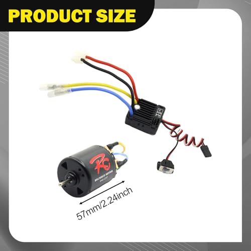 Motor RC 540 cepillado kit combo de potencia con ESC 60A piezas de coche 2