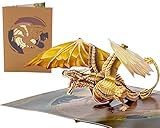 Legendary Mountain Dragon,WOW Greeting Pop Up 3D Card For All Occasions,Birthday, Love, Christmas, Goodluck, Congrats, Get Well,Handcrafted With Love,Proud USA Brand
