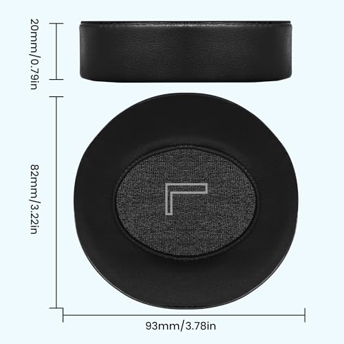 Almohadillas de repuesto con gel refrigerante profesional Lukvcoe para audífonos Anker Soundcore Life Q30/Q35, cojines para orejas con tela de seda helada y espuma de aislamiento acústico de alta densidad - Negro miniatura 7