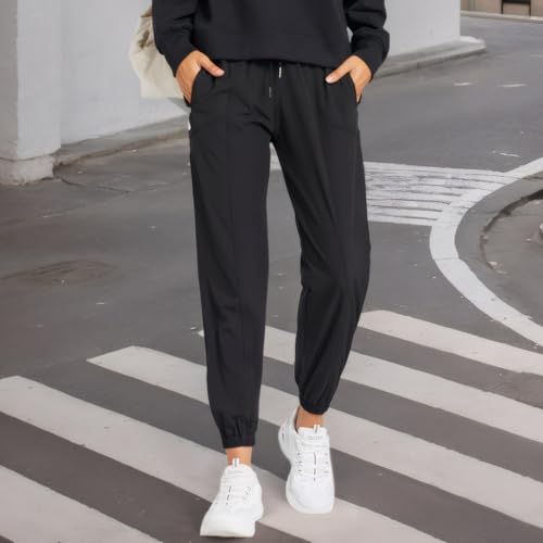 Women's Lightweight Joggers Quick Dry Hiking Running Pants Athletic Workout Track Casual with Zipper Pockets2