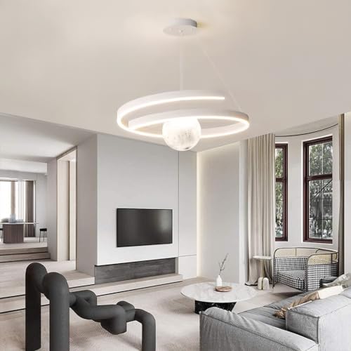 Éclairage de maison élégant en anneau LED au design créatif haut de gamme