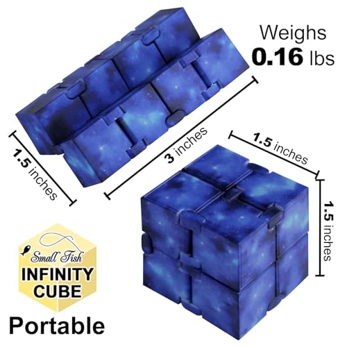 image for SMALL FISH Infinity Cube Toy Fidget Galaxy, Fidget Sensory Cube Toy fo