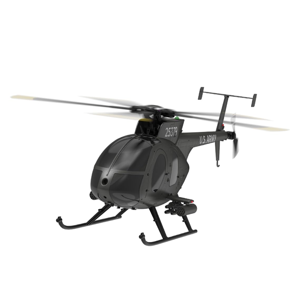 F119S MD500 RC Hubschrauber, 1/16 250 Klasse Ferngesteuertes Helicopter, 2.4G 9CH RC Kleiner Vogel Militär Hubschrauber Spielzeug Geschenk für Erwachsene - RTF