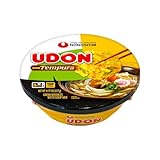 Nongshim Tempura Udon, Microwavable Udon Noodles, Udon Noodles with Soup Mix & Kakiage Disk 9.77 Oz (Pack of 4)