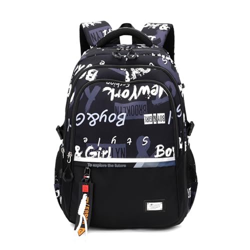 Amythe Mochilas Escolares Adolescentes - 31 Litri Mochila Colegio Niño 10-18 Años, Mochila Portatil 16 Pulgadas Para Chicos, Mochila Instituto Casual De Moda, Apta Para Carro -Negro Amythe Mochilas Escolares Adolescentes - 31 Litri Mochila Colegio Niño 10-18 Años, Mochila Portatil 16 Pulgadas Para Chicos, Mochila Instituto Casual De Moda, Apta Para Carro -Negro