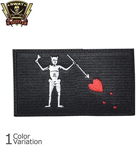 No.1148 ☆横振り刺繍パッチ☆ JOLLY ROGERS アメリカ海軍ジョリーロジャース刺繍パッチ4枚セット - メルカリ