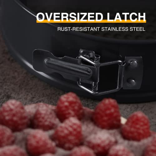 Hongbake Springform Pan Set, Cheesecake Pans For Baking (4/"7"/9"), Nonstick Round Cake Pan With Removable Bottom, Leakproof Baking Pan For Pizzas And Quiches, 3 Pieces - Dark Grey #TOP7