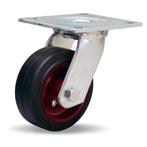 5" Hamilton (S-MS-5R) Medium Service Swivel Caster Mold on Rubber Wheel