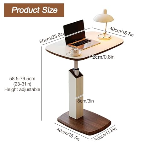 Table de lit en bois robuste avec plateau réglable et pivotant 360° - 3