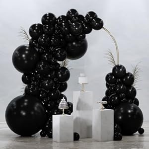PartyWoo Black Balloons 99 pcs Diff...