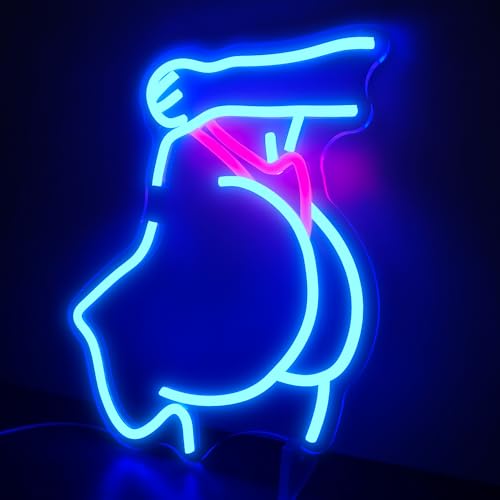 Image of Cheunyar Lady Back Neon Sign for Wall Decor Dimmable Lady Neon Light for Man Cave Butt Shaped Sexy Led Signs for Bedroom Neon Woman Sign Girl Led Bar Signs for Home Bar Bedroom Club Party Decor