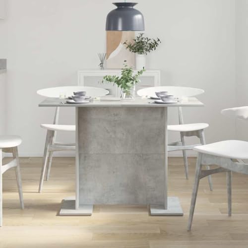 Table à manger gris béton 110x60x75 cm pour salle à manger moderne - 5