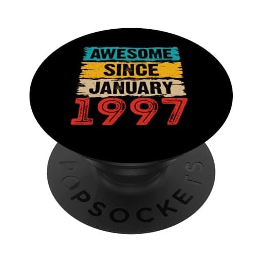 27 años impresionante desde enero de 1997 Regalos de cumpleaños número 27 PopSockets PopGrip Intercambiable