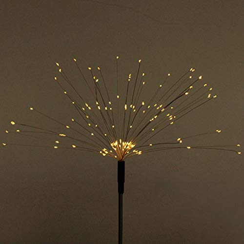helegeSONG Solar LED Light Outdoor Garden Stake Lights Dandelion Artificial Trees Lights for Christmas Party Decor Wedding Birthday Night Lamp Warm White 150-LED