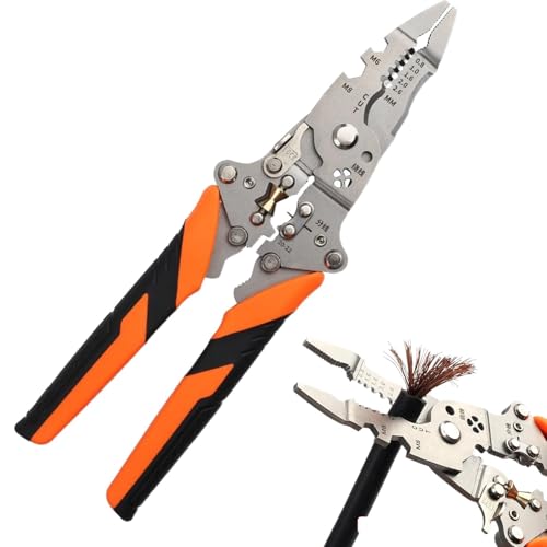 Stripper de alambre plegable, stripper de alambre multipropósito - Alicates plegables multifunción,14 en 1 herramienta de electricista de cable profesional, tijeras para pelar cable