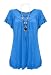 Womens Plus Size Frill Necklace Gypsy Tunic V Neck Top US 6-20