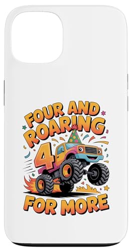 Four and Roaring for More Funny 4th Birthday�g���b�N �X�}�z�P�[�X iPhone 13 �p