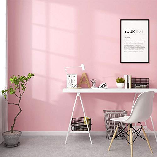 Image of practicalWs Pink Self-Adhesive Wallpaper Film Stick Paper Easy to Apply | Peel And Stick Wallpaper Shelf Liner Table and Door Reform Wall paper