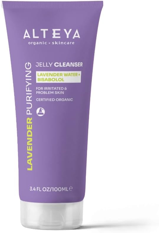 Alteya Organic Lavender Purifying Jelly Cleanser – Lavender Water and Bisabolol – NaTRUE Certified Organic – 100ml