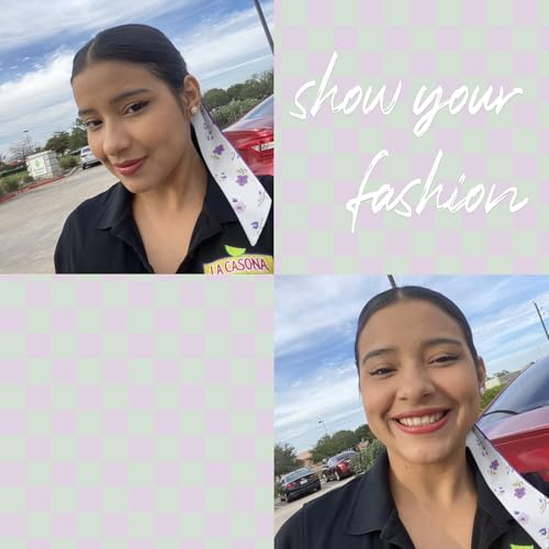 6Pcs Hair Scarf for Women, Satin Purse Scarf Multifunctional Bag Scarves Fashion Scarves3