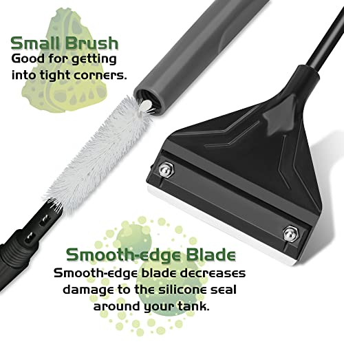 Image of 24.5'' Professional Algae Scraper, Aquarium Blade Cleaner with 10 Pcs Replaceable Blades Stubborn Algae, Suitable for Water Tank Size Above 30 Gallons