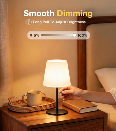 keysays Shower Lamp 5400mAh Cordless Rechargeable Table Lamp for Bathroom - image 5