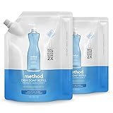 Method Gel Dish Soap Refill, Sea Minerals, Biodegradable Formula, Tough on Grease, 36 Fl Oz (Pack of 2)
