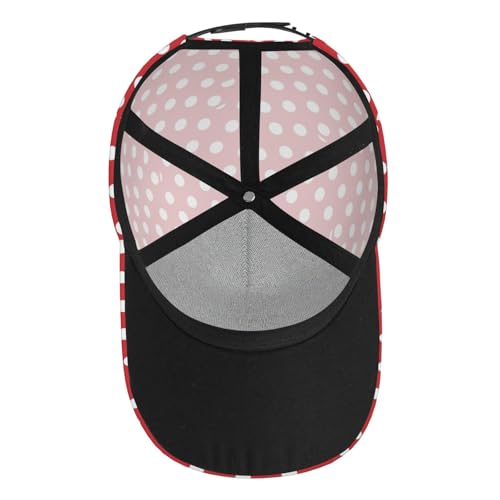 Gorra de béisbol con patrón de lunares para hombres y mujeres miniatura 7