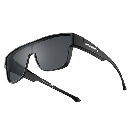 ROCKBROS Polarized Fit Over Glasses Sunglasses for Men Women,Wrap Around