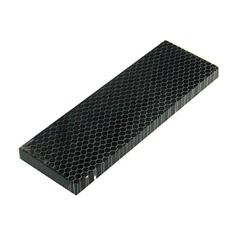 RECHERE 1pcs Knife Handle Scale Slabs Grips C-Tek Resin Snakeskin Honeycomb Pattern Black Knives Sword Gun Making Material 120X40X8mm Cover