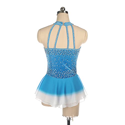Body Para Crianças Meninas Patinação Artística No Gelo Feminino Adulto Brilhante Com Strass Sem Mang
