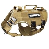 MOOGROU No Pull Tactical Dog Harness for Large Dogs with Metal Buckles,Breathable Air Mesh Service...