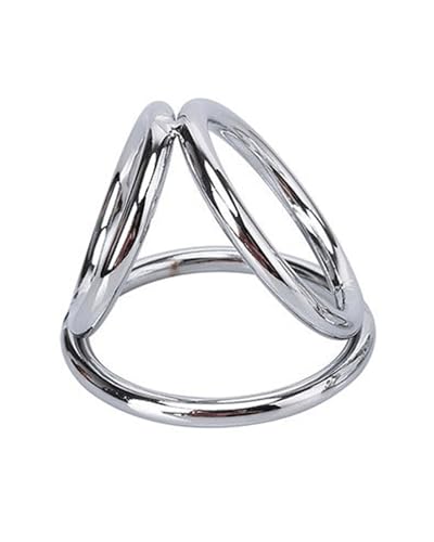 Yemaxコックリング ペニスリング マンガンスチール製三連リングcock ring ペ二スリング グランスリングペニス リング 防水ぺにすリングアダルトグッズpenis ring sex toys男性for men-S-45mm&40mm&32mm - 画像1
