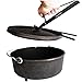 CampMaid Outdoor Cooking Set - Dutch Oven Tools Set - Charcoal Holder & Cast Iron Grill Accessories - Camping Grill Set - Outdoor Cooking Essentials - Camp Kitchen Equipment - (7 Piece Set)