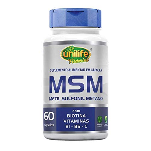 Kit 2 MSM Metil Sufonil Metano + Biotina e Vitamina Unilife 60 cápsulas