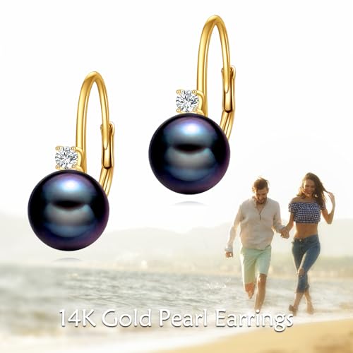 KECHO 14K Gold Dangle Drop Earring for Women Pearl Jewelry Birthday Gifts for Her Brides Weddings3