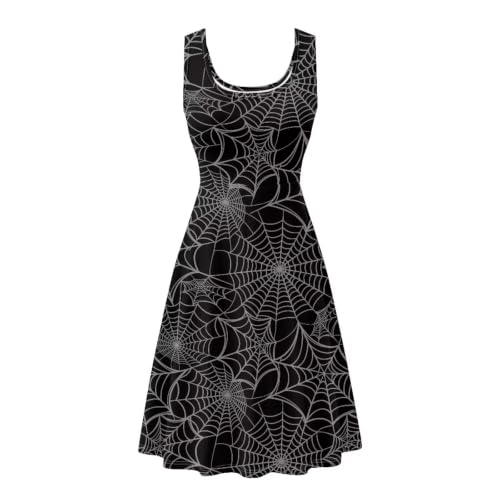 Image of Dreaweet Casual Sleeveless Dresses for Women Girls, Round Neck Tank Dresses with Pockets Summer Sundress Size XS-4XL