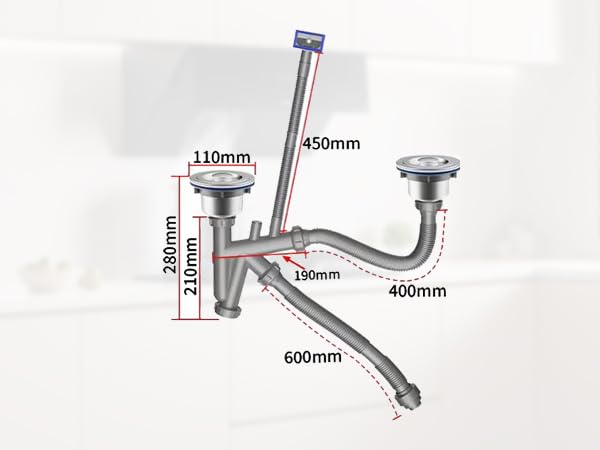 Kit Di Drenaggio Per Doppio Lavello Da Cucina(886) - Alibaba