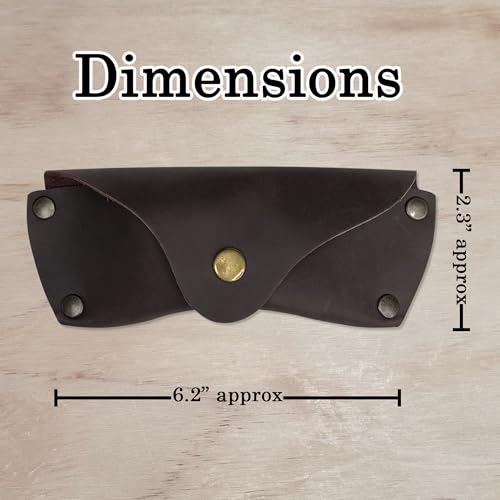 Image of Leather Glasses Case for Men - Vintage Rustic Belt Eyeglass Holder