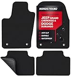 All Weather Floor Mats for Jeep Grand Cherokee 2011-2021 (not L) & Dodge Durango 2016 2017 2018 2019 2020 2021 - Custom Fit - 1st and 2nd Rows Set - Anti-Slip Backing - 30oz Carpet Mat
