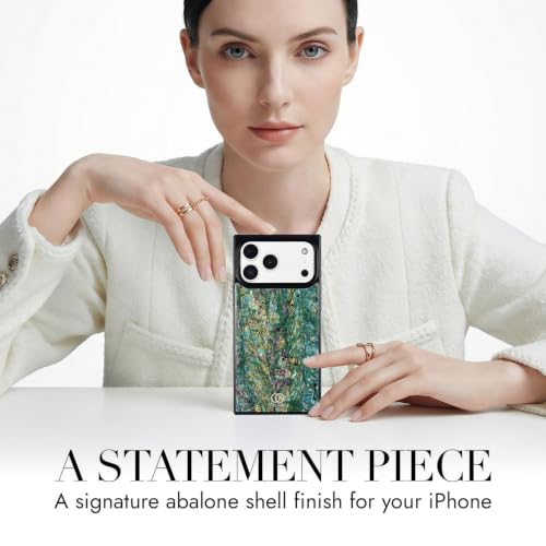 Image of COCOMII Rectangle for iPhone 18 Pro Max /17 Pro Max Case, Aurora Abalone