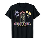 Happiness is Being a nena Flower Mothers Day T-Shirt