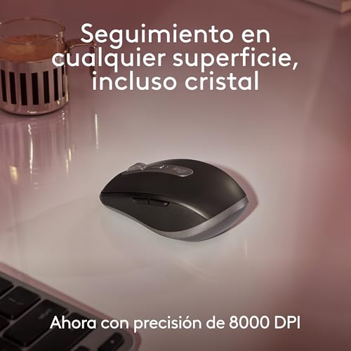 Logitech MX Anywhere 3S para Mac: ratón inalámbrico portátil y silencioso de 8000 dpi en gris 2