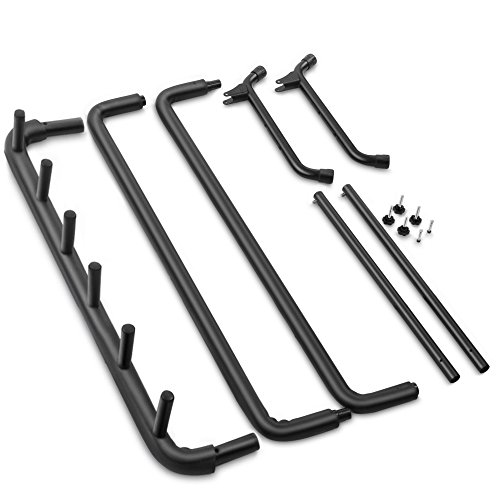 Flexzion Multi Guitar Stand Rack 5 Multiple Holder - Universal Instrument Display Stand, Folding Padded Storage Organizer, Band Stage Bass Slot for Electric Acoustic Guitars Ukulele Music Instruments