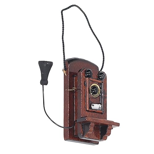 Telefone de Parede para Casa de Bonecas, 1: 12 Telefone de Parede Vintage Em Miniatura para Casa de