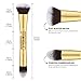 DUcare 2Pcs Duo End Makeup Brushes, Synthetic Bristle Foundation Powder Buffer & Contour Brush Set, Dual Sided Face Brushes for Blending Concealer Bronzer Highlighter