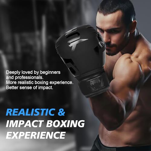 Inmorven Boxing Gloves, Training Sparring, Muay Thai MMA Kickboxing, Men Women, Heavy Punching Bag Focus Mitts Pads Workout, Ventilated Palm -XS - Thumbnail 7