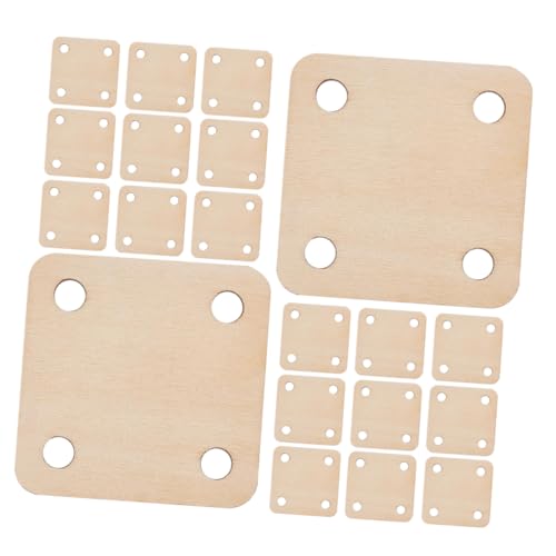 Beatifufu DIY Weaving Loom Card Kit 36pcs Blank Wooden Square Weaving Loom for Home Decor