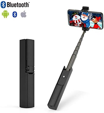 ETROBOT Selfie Stick Bluetooth, Compact Pocket Size All in One Design, Extendable Portable Wireless Selfie Stick for iOS Android